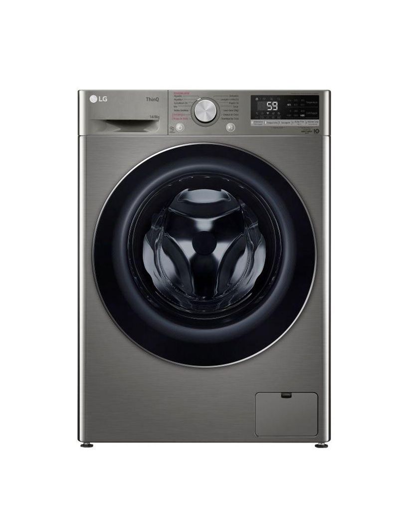 Lava e Seca Smart LG VC4 14kg Inox Look com Inteligência Artificial AI DD CV5014PC4 127V