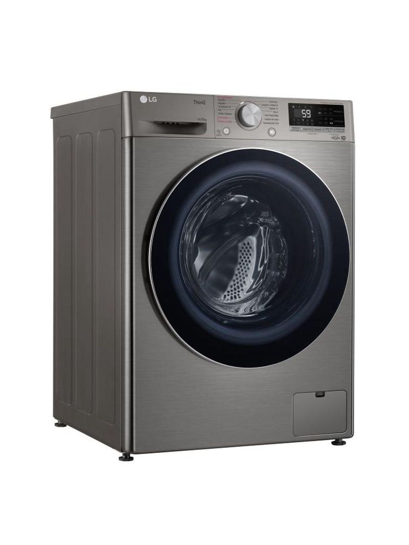 Lava e Seca Smart LG VC4 14kg Inox Look com Inteligência Artificial AI DD CV5014PC4 127V