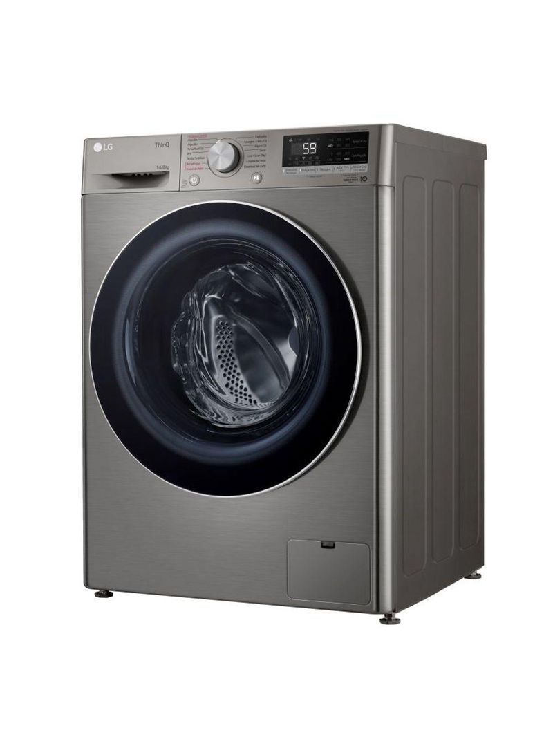 Lava e Seca Smart LG VC4 14kg Inox Look com Inteligência Artificial AI DD CV5014PC4 127V