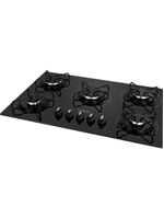 Cooktop A Gás 5 Bocas Mondial CTG-02 Preto/Prata - Bivolt