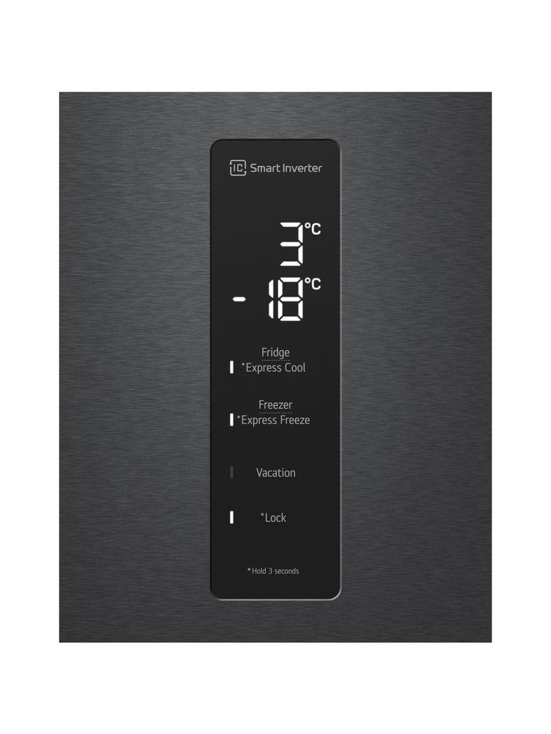 Geladeira LG Inverter Bottom Freezer 451L Black GC-B569NQL2 – 220V