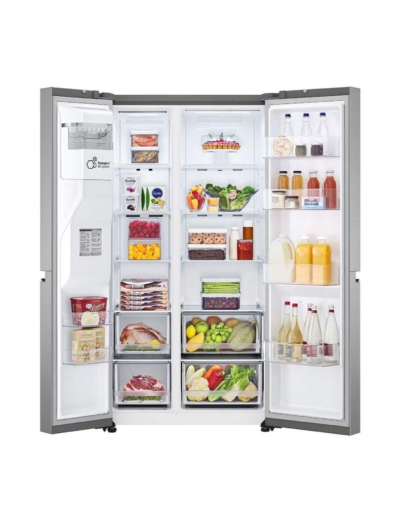 Geladeira Smart LG Side by Side UVnano 611L Motor Inverter GC-L257SLP1 220V