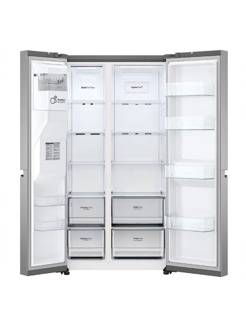 Geladeira Smart LG Side by Side UVnano 611L Motor Inverter GC-L257SLP1 220V