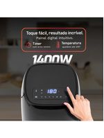 Fritadeira Sem óleo Airfryer HQ Digital Preto 4,8L HQ-AF48LDP 110V