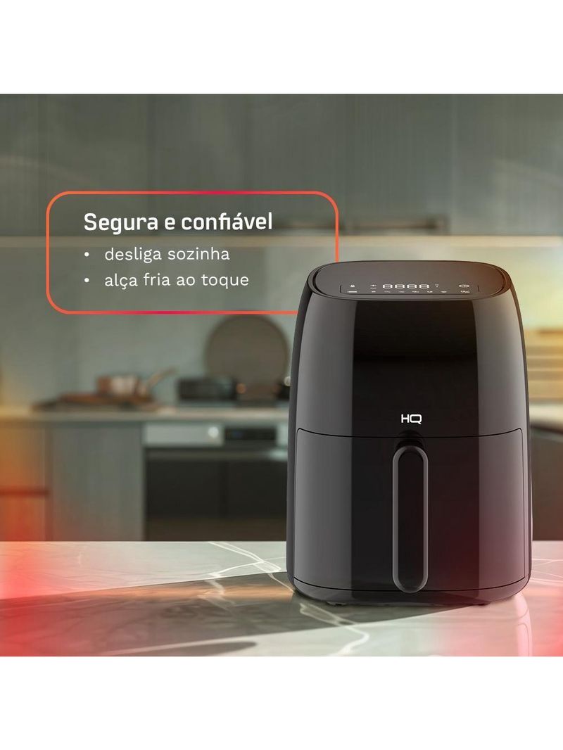 Fritadeira Sem óleo Airfryer HQ Digital Preto 4,8L HQ-AF48LDP 110V