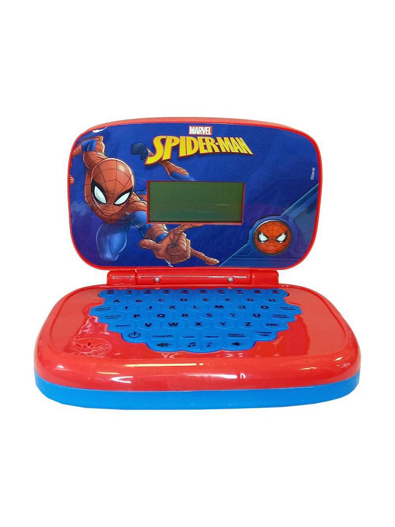 Kit homem-aranha - laptop infantil bilíngue + boombox karaoke