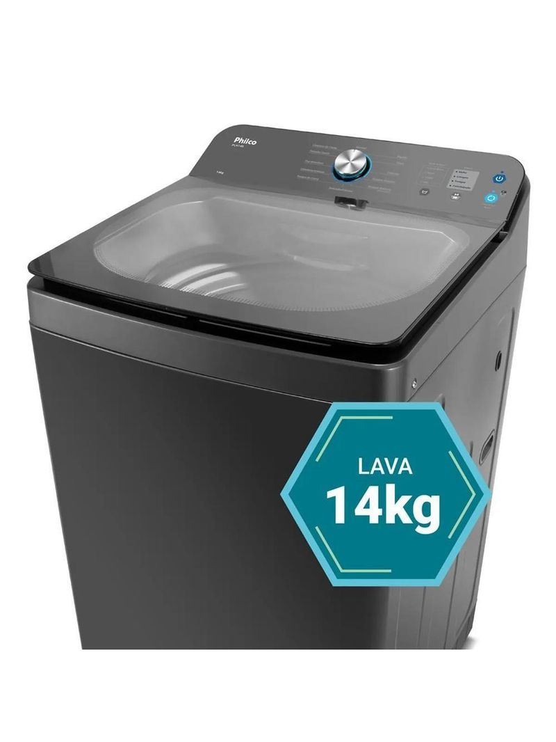Máquina De Lavar Philco 14kg 12 Programas De Lavagem Titânio PLR14B 220V