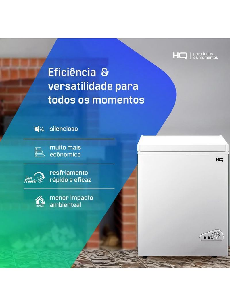 Freezer E Conservador Horizontal HQ 100 Litros Branco BD-100Q 220V
