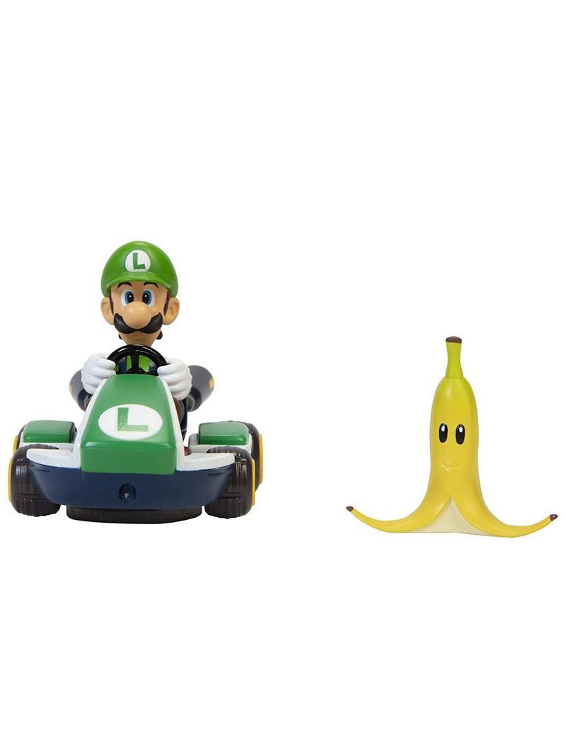 Veículo fricção Super Mario kart spin out - Luigi