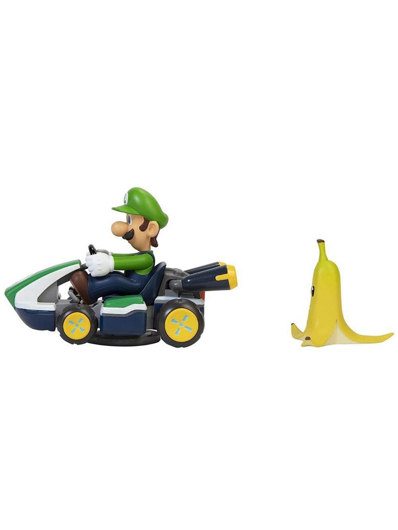 Veículo fricção Super Mario kart spin out - Luigi