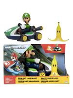 Veículo fricção Super Mario kart spin out - Luigi