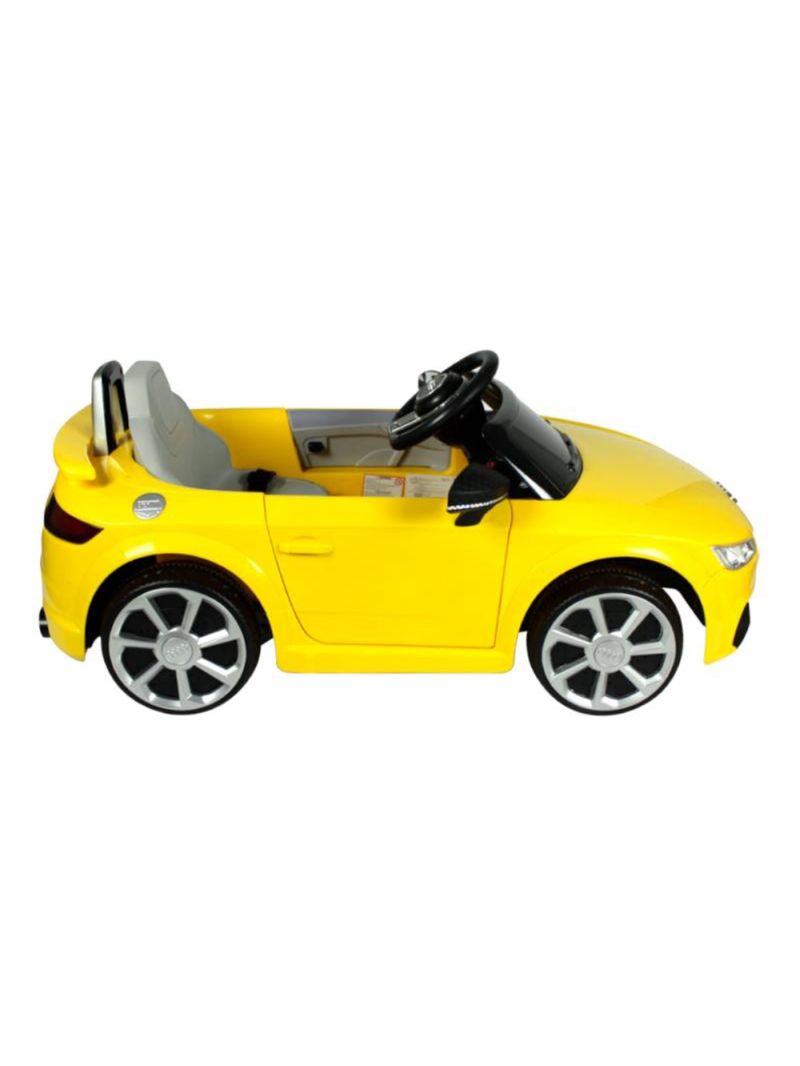 Carrinho elétrico amarelo audi tt rs 24ghz 12v bel brink