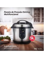Panela De Pressão Elétrica Multifuncional HQ 5 Litros Inox HQ-Y5MI 110V