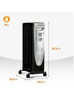 Aquecedor A óleo Mondial A-06 -220v-preto/prata