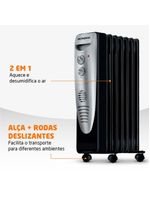 Aquecedor A óleo Mondial A-06 -220v-preto/prata