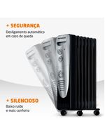 Aquecedor A óleo Mondial A-06 -220v-preto/prata