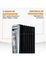 Aquecedor A óleo Mondial A-06 -220v-preto/prata