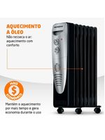 Aquecedor A óleo Mondial A-06 -220v-preto/prata
