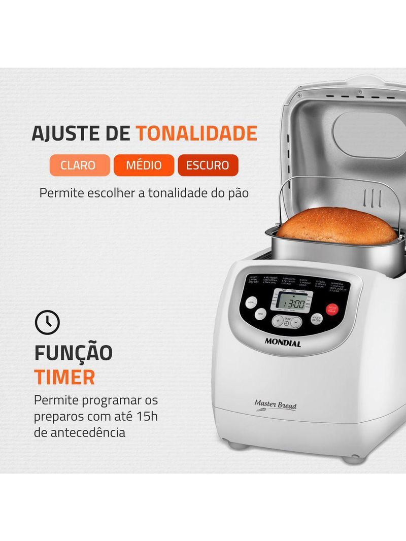 Panificadora Automática Mondial Master Bread 127V