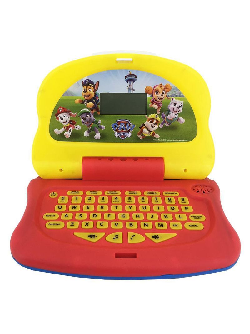 Laptop Infantil Educativo Candide Patrulha Canina Adventure Tech Bilíngue