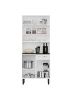 Armário de Cozinha Aço Compacto 4 Portas 1 Gaveta Itatiaia Pratika Branco