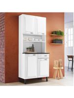 Armário de Cozinha Aço Compacto 4 Portas 1 Gaveta Itatiaia Pratika Branco