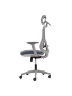 Cadeira Ergonômica NR 17 Presidente Prime Encosto Mesh Apoio De Cabeça E Braços Ajustáveis Cinza