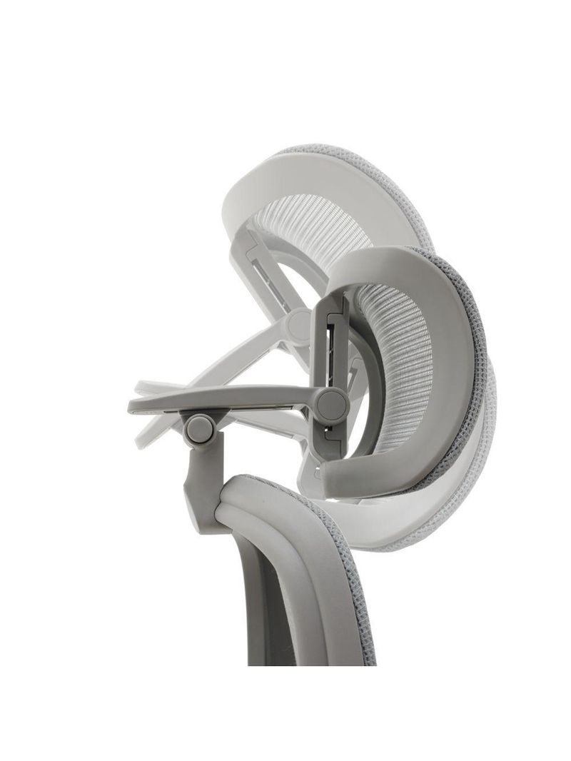 Cadeira Ergonômica NR 17 Presidente Prime Encosto Mesh Apoio De Cabeça E Braços Ajustáveis Cinza