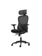 Cadeira Ergonômica NR 17 Presidente Prime Encosto Mesh Apoio De Cabeça E Braços Ajustáveis Preta