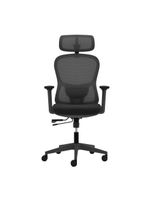 Cadeira Ergonômica NR 17 Presidente Prime Encosto Mesh Apoio De Cabeça E Braços Ajustáveis Preta