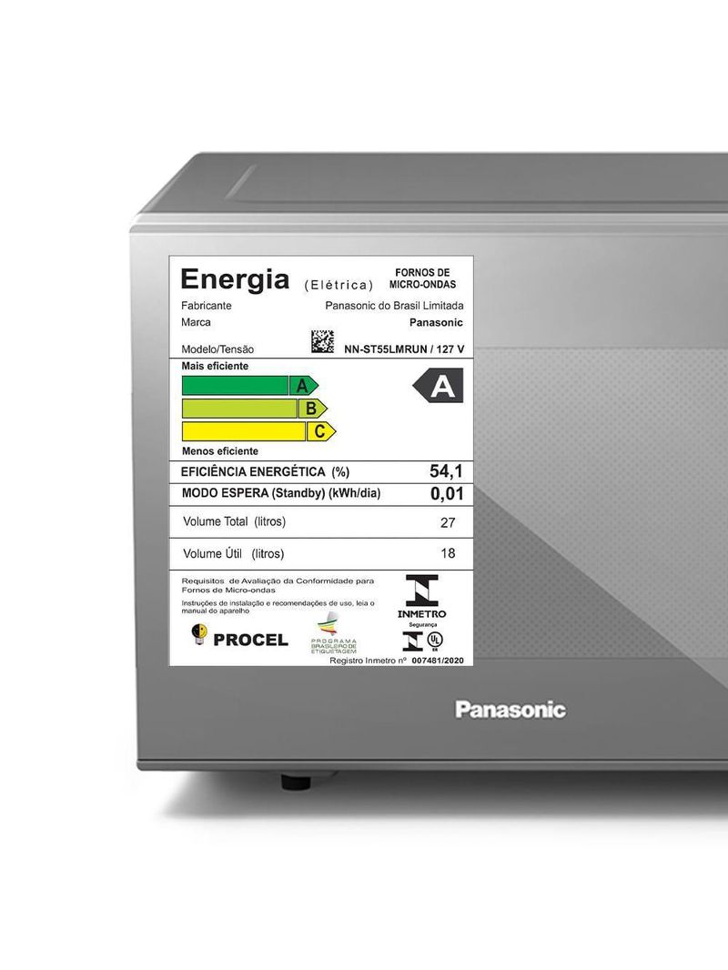Micro-ondas Panasonic Dupla Refeição 27L  - ST55LMRU 110V