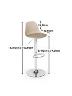 Banqueta Alta Base Giratória Com Encosto Leda - Nude