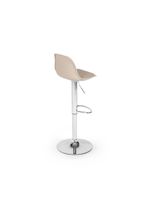 Banqueta Alta Base Giratória Com Encosto Leda - Nude