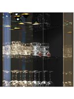 Cristaleira Hb Móveis Aura 2 Portas 1 Gaveta Nature-preto