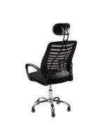 Kit 2 Cadeiras Escritório Diretor Tela Mesh Encosto De Cabeça Preto