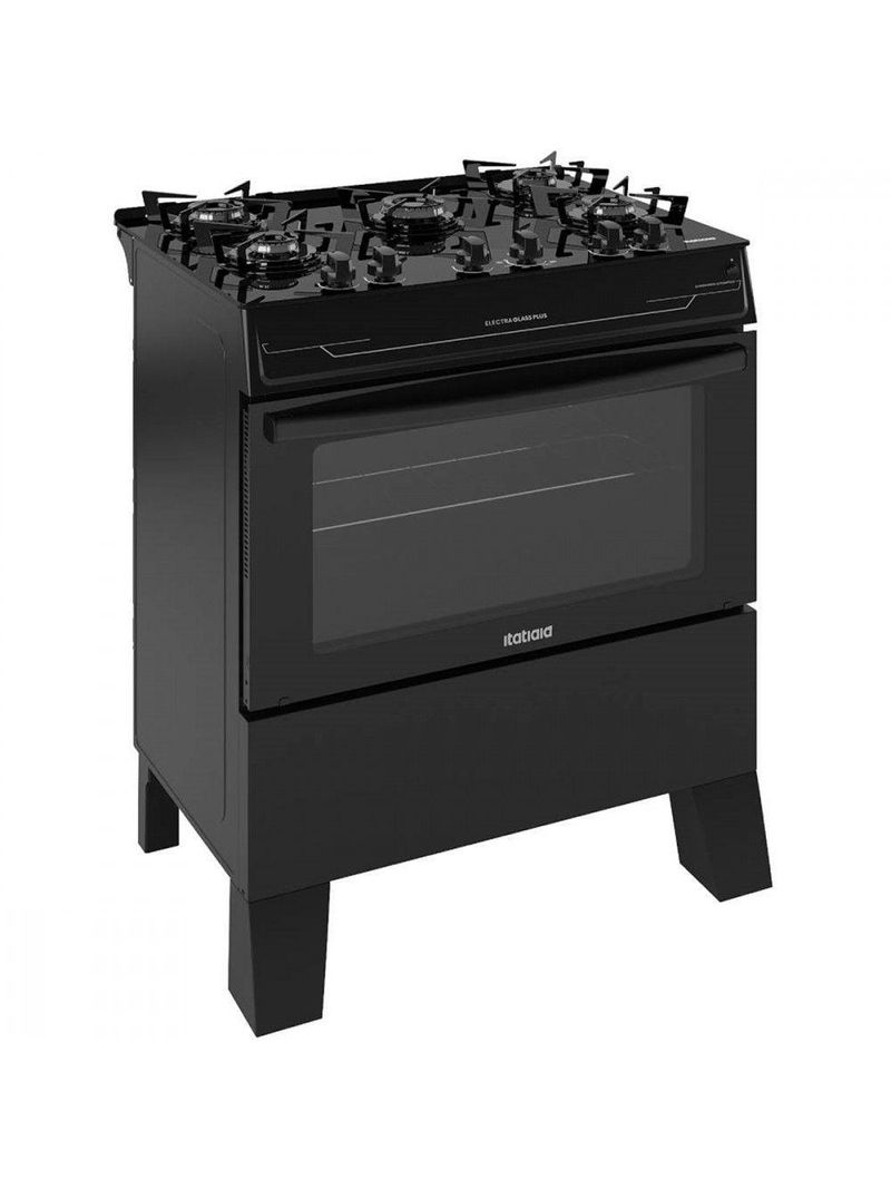 Fogão Itatiaia Electra Plus 5 Bocas Acendimento Automático Preto Fosco Bivolt