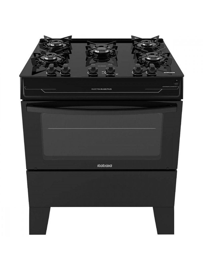 Fogão Itatiaia Electra Plus 5 Bocas Acendimento Automático Preto Fosco Bivolt