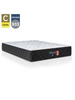 Cama Box Casal + Colchão Semi Ortopédico Extra Firme Espuma D33 Colchões 138x188x72 Marrom