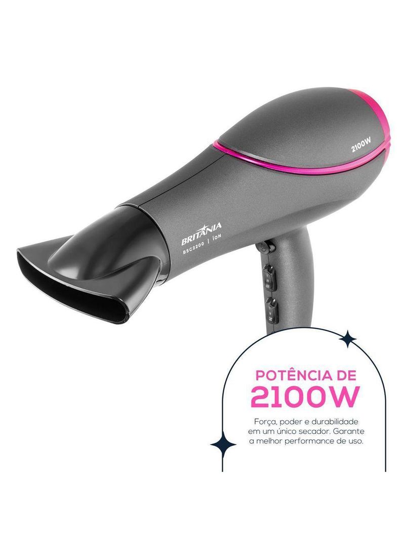 Secador De Cabelos Britânia 2100W BSC2200 Bivolt