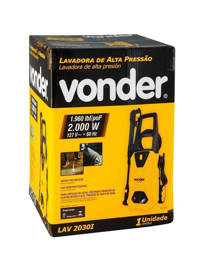 Lavadora De Alta Pressão 1960lbf 127v Lav2030i Vonder