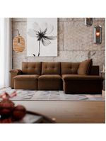 Sofá Sol New Taurino Com Madeira Pinus E Eucalipto Marrom Claro