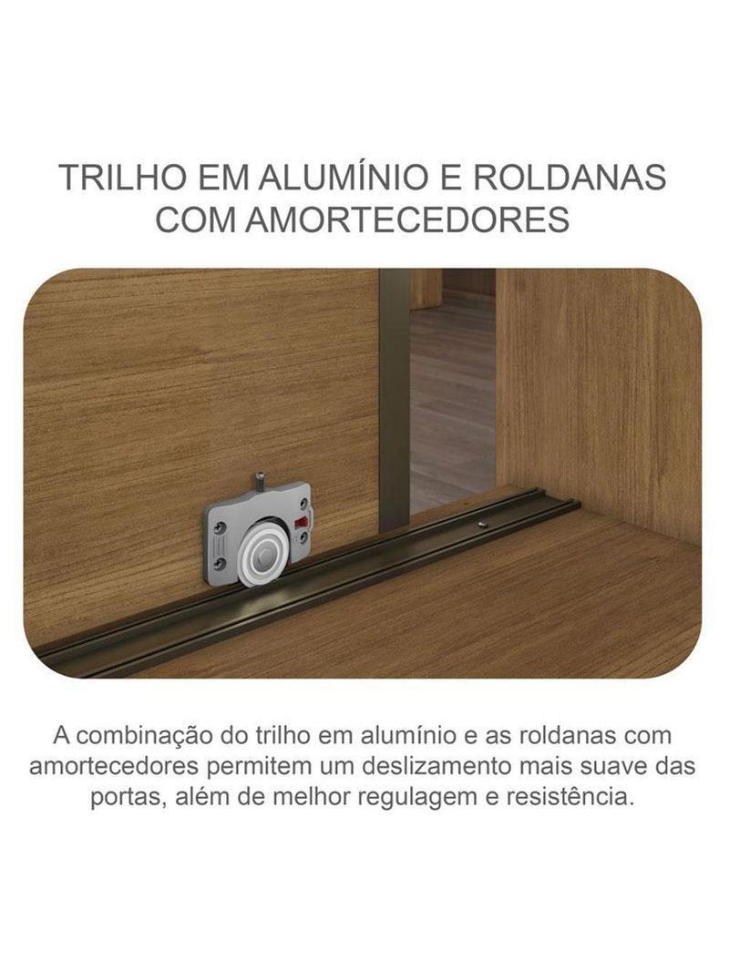 Guarda-Roupa Casal Medelim 3 Portas 6 Gavetas Cumaru 25 Fendi com Espelho – Novo Horizonte