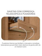 Guarda-Roupa Casal Medelim 3 Portas 6 Gavetas Cumaru 25 Fendi com Espelho – Novo Horizonte