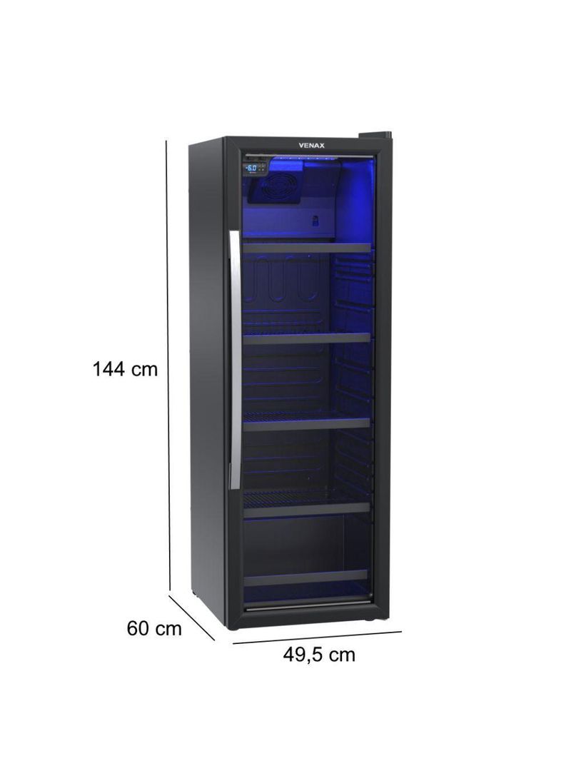 Cervejeira Vertical Expositor Venax EXPVBL209 – Preto Fosco | 220V