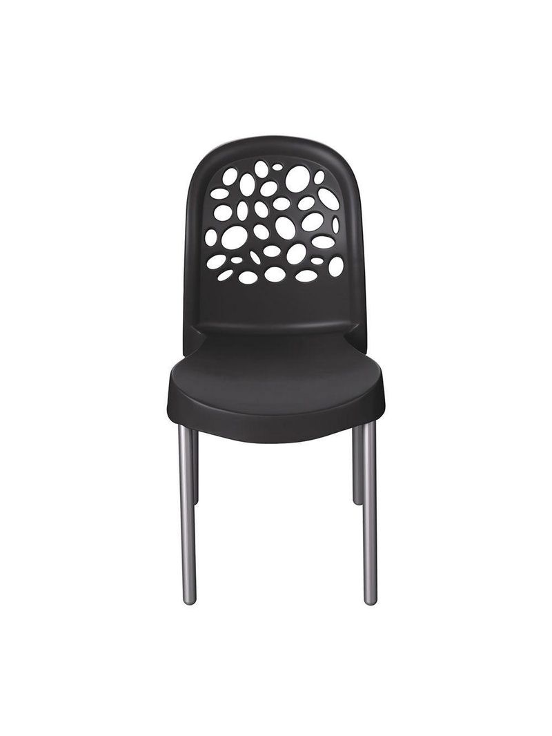 Cadeira Deluxe Forte Plástico Preto