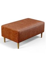 Puff Sala de Estar Cléo Pés Palito 90cm Couríssimo Camel