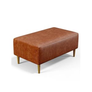 Puff Sala de Estar Cléo Pés Palito 90cm Couríssimo Camel