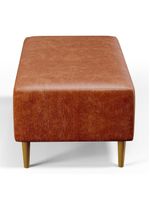 Puff Sala de Estar Cléo Pés Palito 90cm Couríssimo Camel