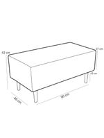 Puff Sala de Estar Cléo Pés Palito 90cm Couríssimo Camel