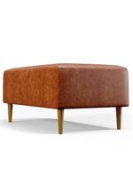 Puff Sala de Estar Cléo Pés Palito 90cm Couríssimo Camel